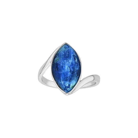 NEW Sterling Silver Marquise Cut Natural Kyanite Ring - Picture 2 of 2